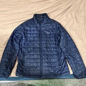 Patagonia Nano Puff Jacket, Sz L, Navy blue